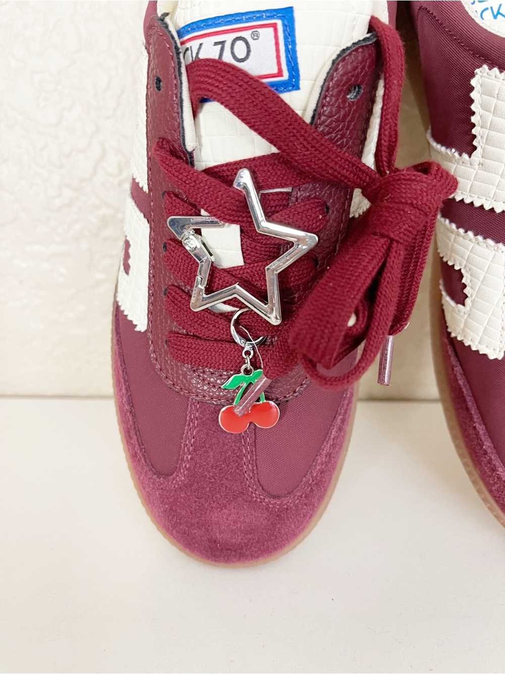 Back 70 Ghost sneaker Burgundy & White Retro Trainer - Picture 5 of 13